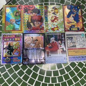 Vintage Japanese Anime Holographic Card Lot – Pokémon, Dragon Ball Z, Rockman,